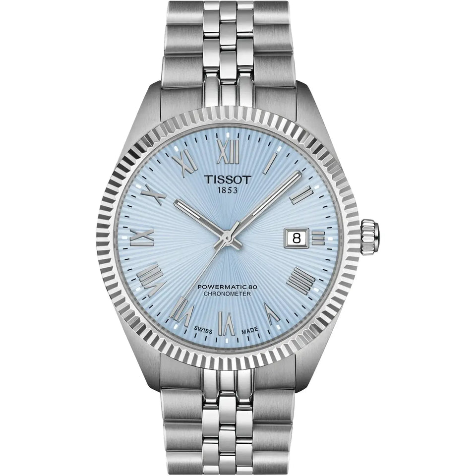Tissot Men's Ballade 39mm COSC Certified Ice Blue Watch