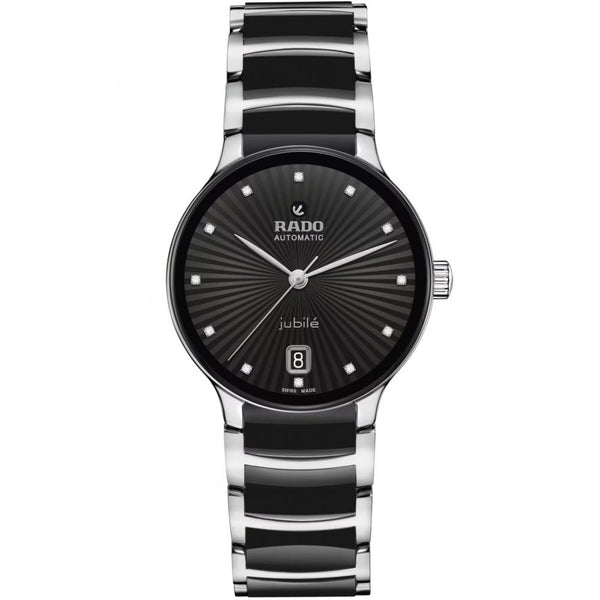 RADO Ladies CENTRIX Automatic Diamond Black & Silver Watch