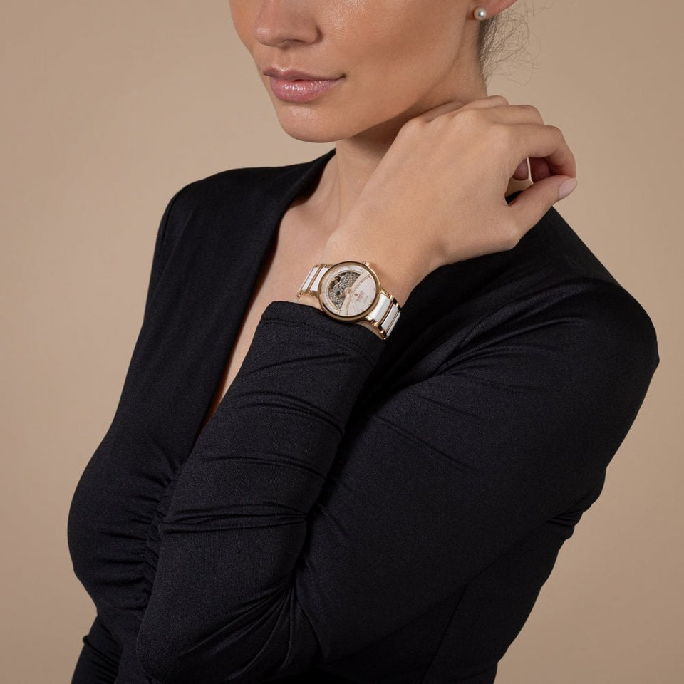 RADO Ladies CENTRIX Automatic Diamonds Open Heart Watch