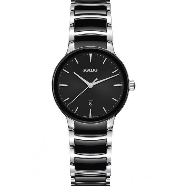 RADO Ladies CENTRIX Black & Silver 30.5mm Quartz Watch