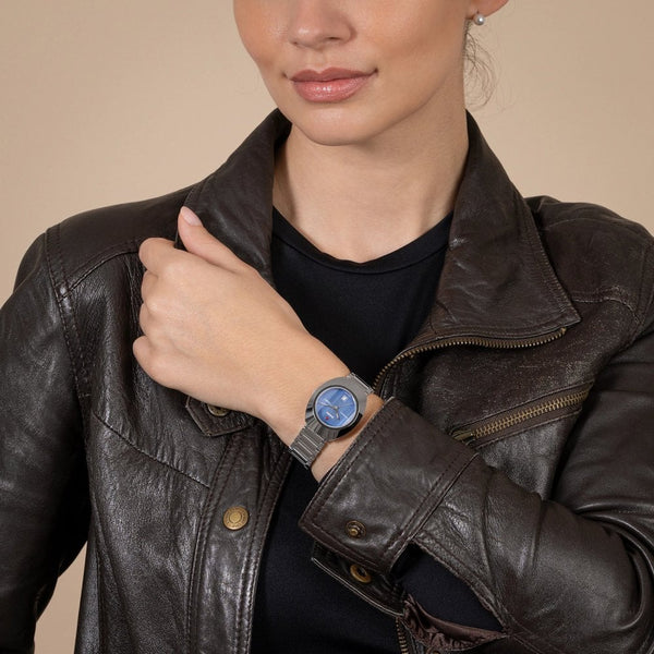 RADO Ladies DIASTAR Original 30mm Blue Dial Ceramos Watch