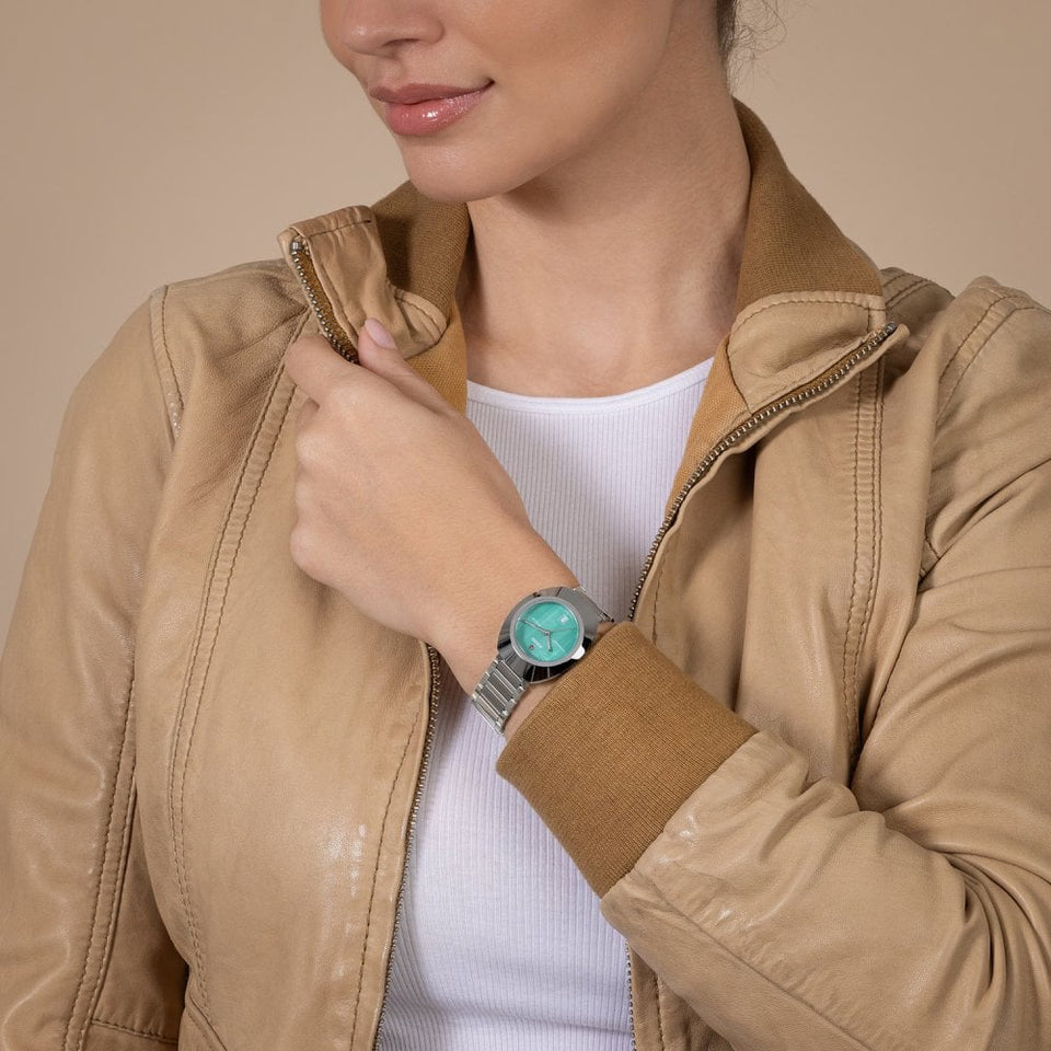 RADO Ladies DIASTAR Original 30mm Green Dial Ceramos Watch