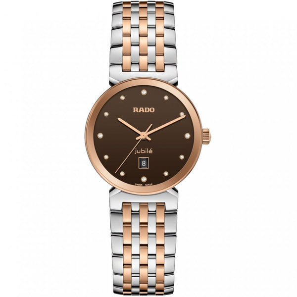 RADO Ladies FLORENCE 30mm Brown & Rose Diamond Set Watch