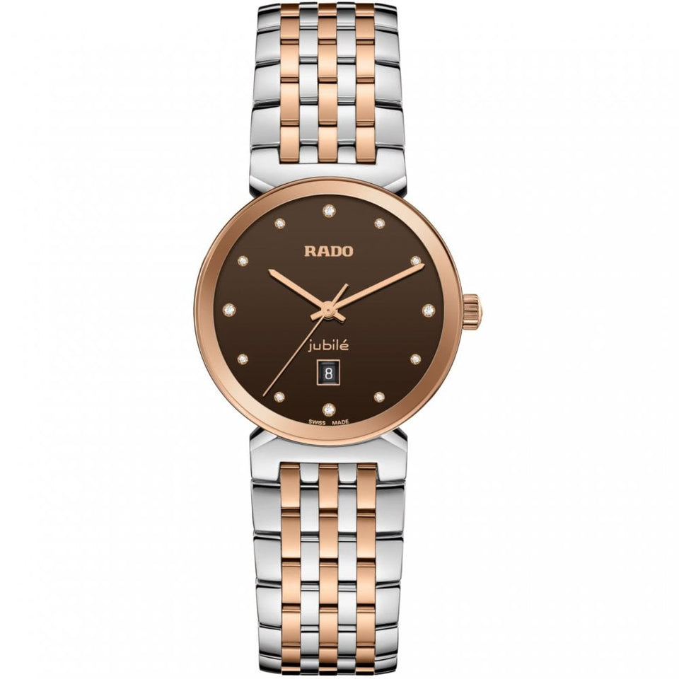RADO Ladies FLORENCE 30mm Brown & Rose Diamond Set Watch