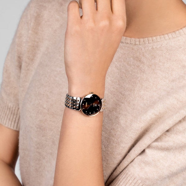 RADO Ladies FLORENCE 30mm Brown & Rose Diamond Set Watch
