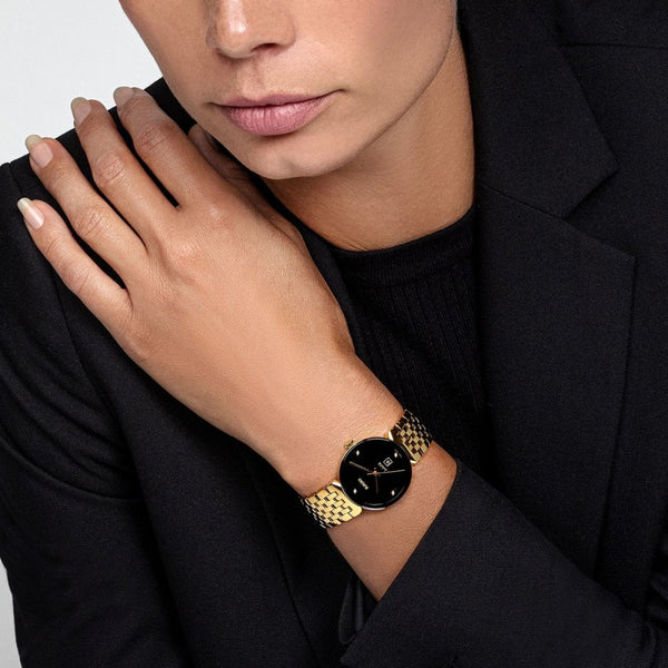 RADO Ladies FLORENCE Diamonds 30mm Quartz Black Dial Watch