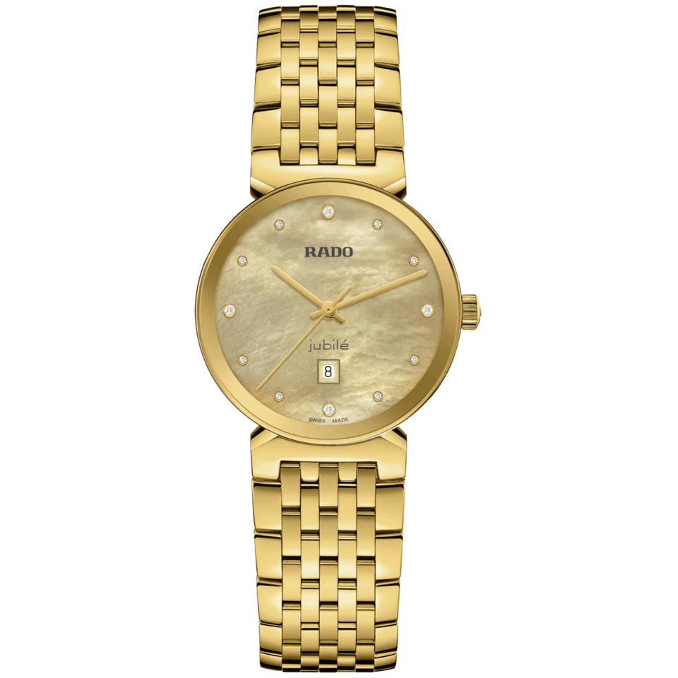 RADO Ladies FLORENCE Diamonds 30mm Quartz Gold Dial Watch
