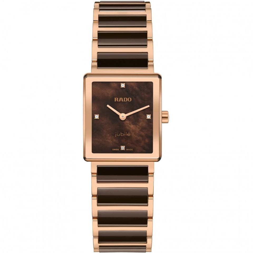 RADO Ladies INTEGRAL Diamonds Brown & Rose Watch