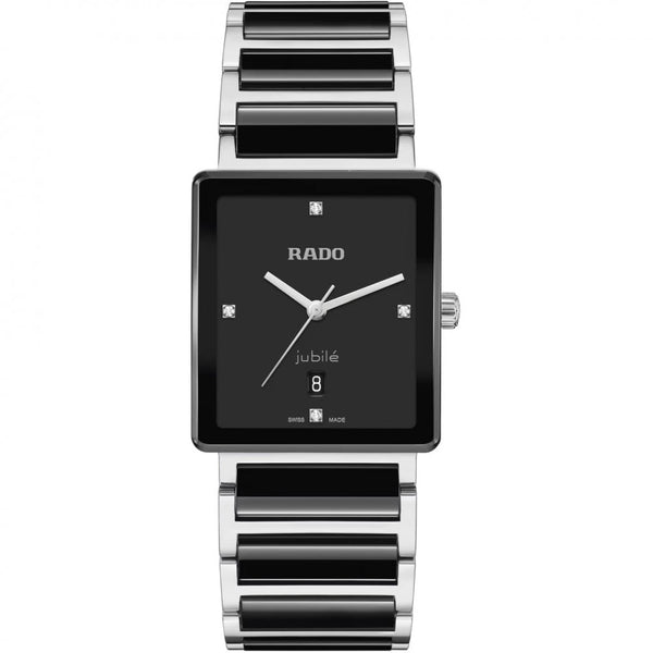 RADO Ladies Integral Diamond Set Black & Silver Watch