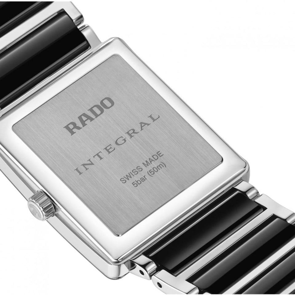 RADO Ladies Integral Diamond Set Black & Silver Watch