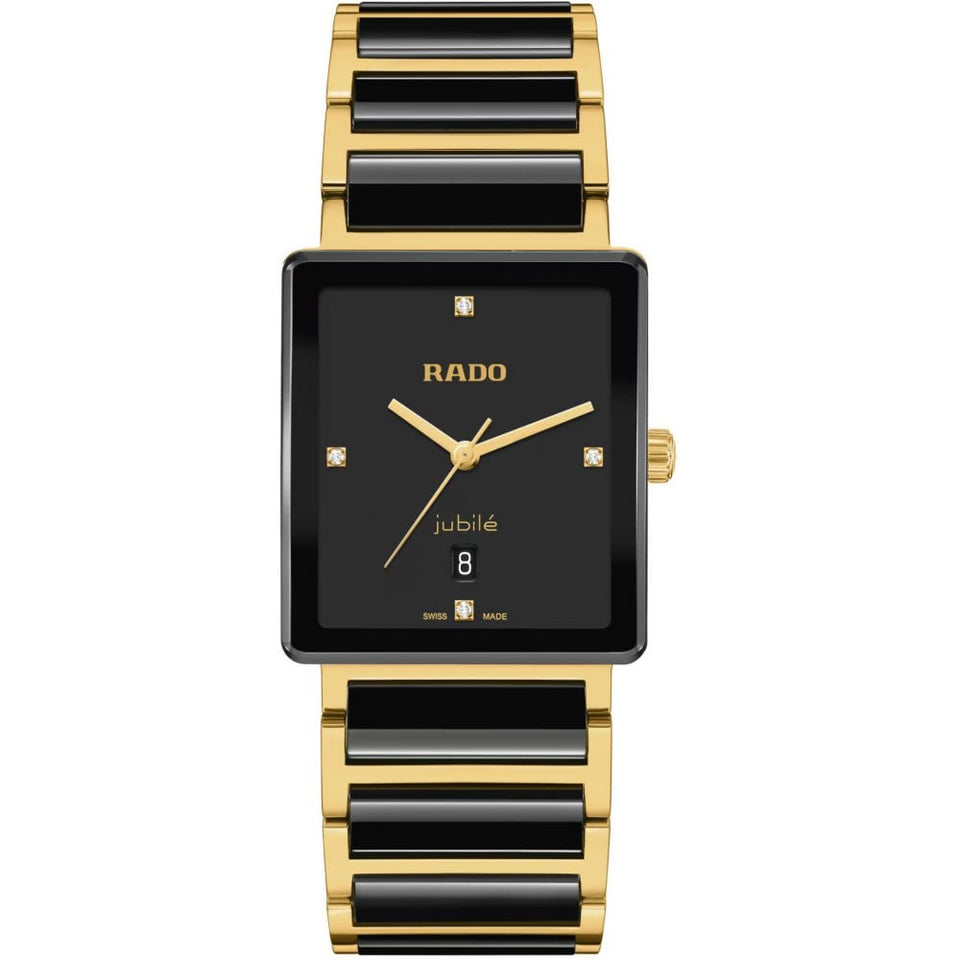 RADO Ladies Integral Diamonds Black & Gold Watch