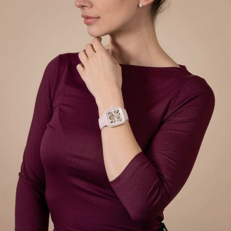 RADO Ladies TRUE SQUARE Open Heart Automatic Watch
