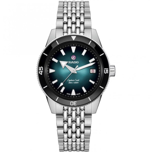RADO Men's CAPTAIN COOK 39mm Teal Dial Watch