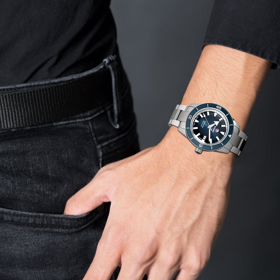 RADO Men's CAPTAIN COOK Automatic 42mm Watch | Blue