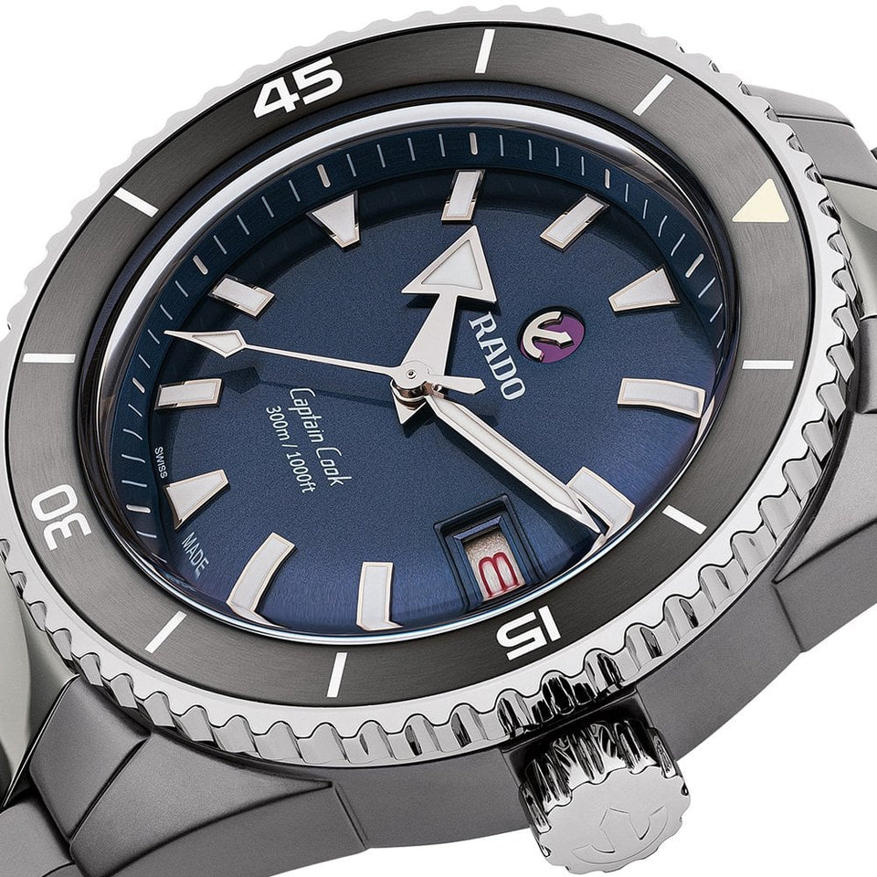RADO Men's CAPTAIN COOK High-Tech Ceramic 43mm Divers Watch