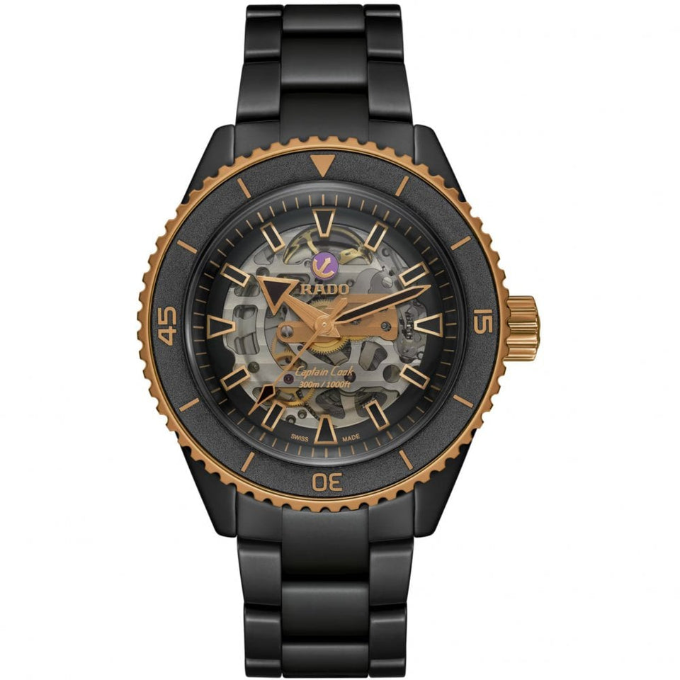RADO Men's CAPTAIN COOK High-Tech Ceramic Skeleton Watch