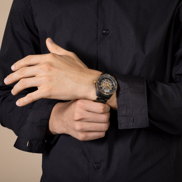 RADO Men's CAPTAIN COOK High-Tech Ceramic Skeleton Watch