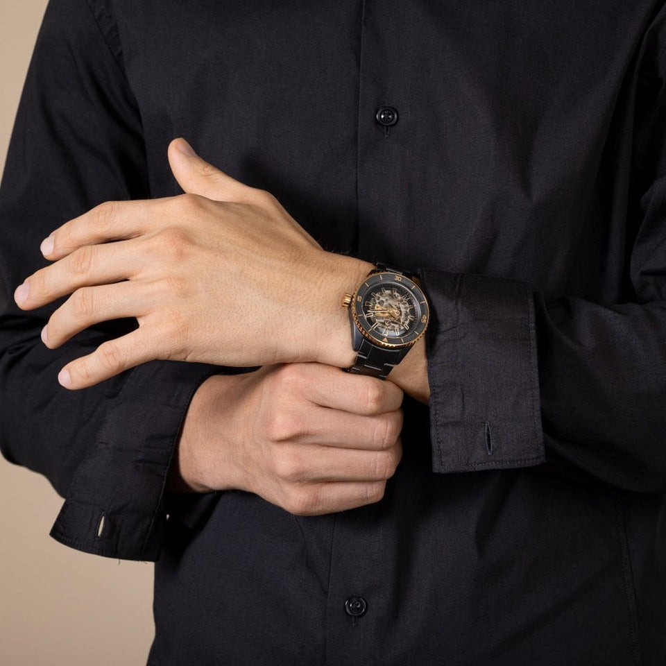 RADO Men's CAPTAIN COOK High-Tech Ceramic Skeleton Watch