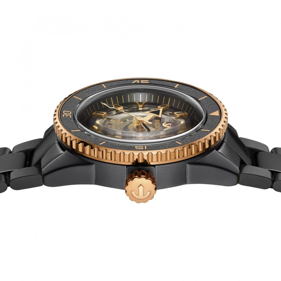 RADO Men's CAPTAIN COOK High-Tech Ceramic Skeleton Watch