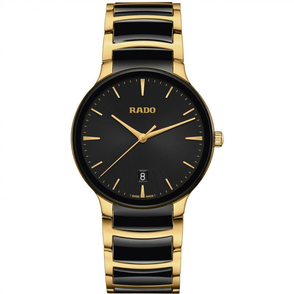 RADO Men's CENTRIX 39.5mm Black & Gold Quartz Watch