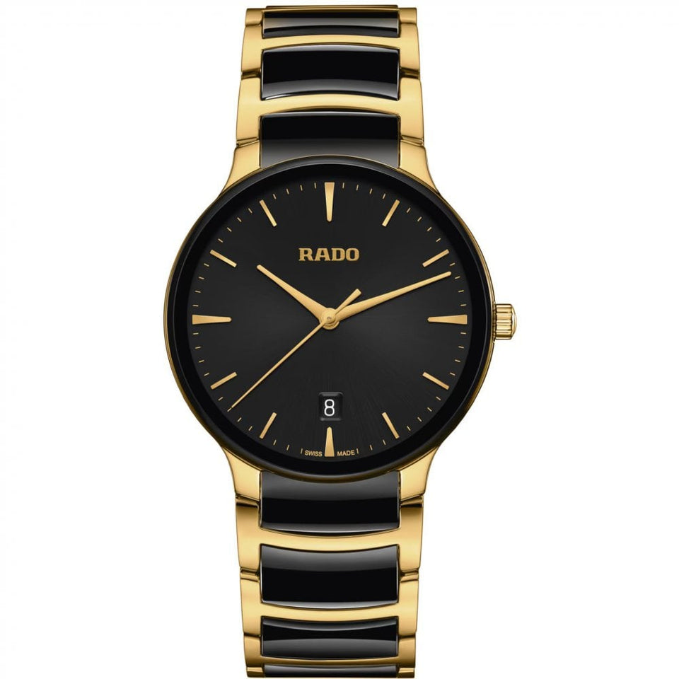 RADO Men's CENTRIX 39.5mm Black & Gold Quartz Watch