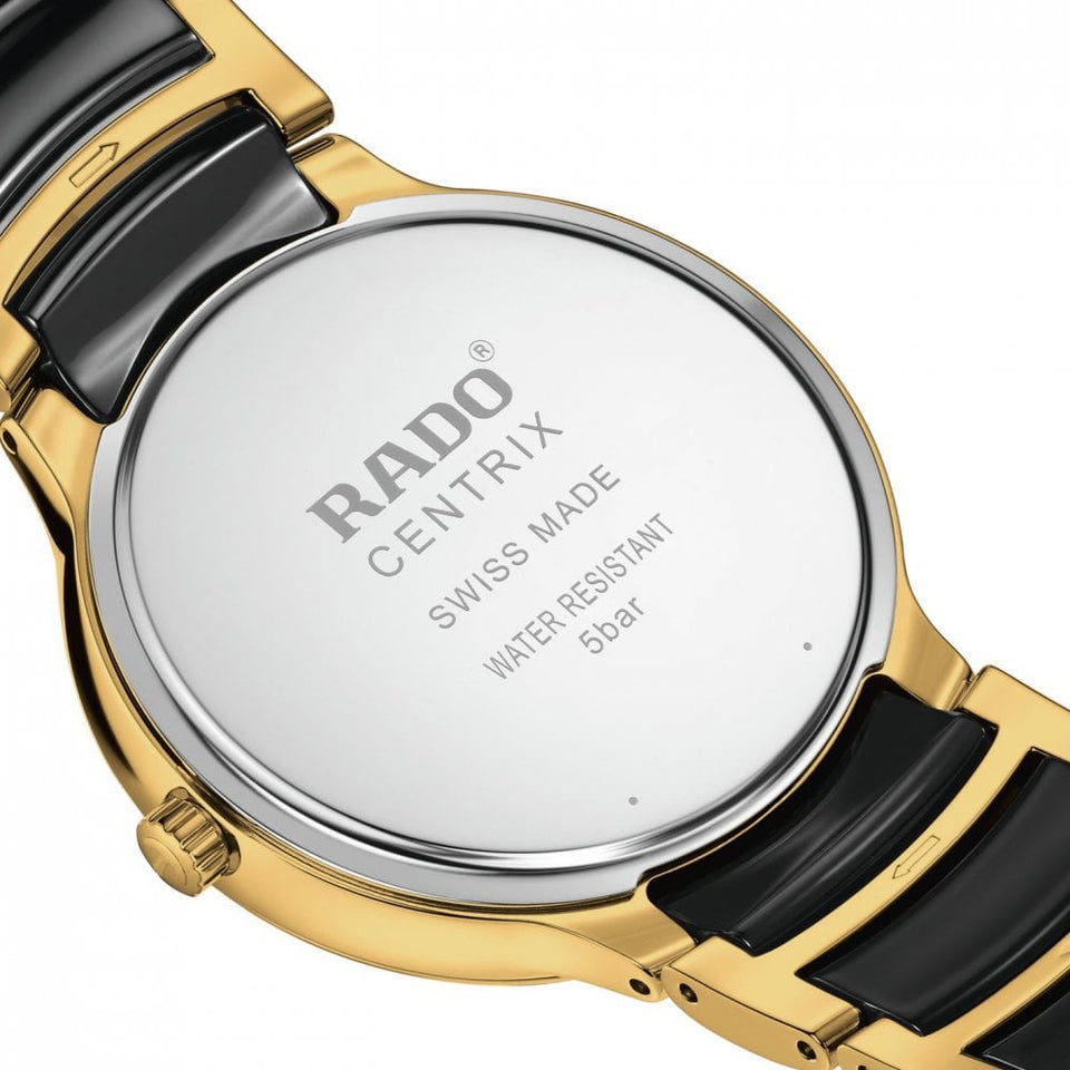 RADO Men's CENTRIX 39.5mm Black & Gold Quartz Watch