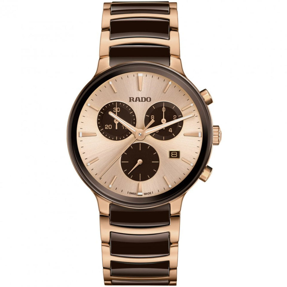 RADO Men's CENTRIX 41mm Quartz Brown & Rose Watch