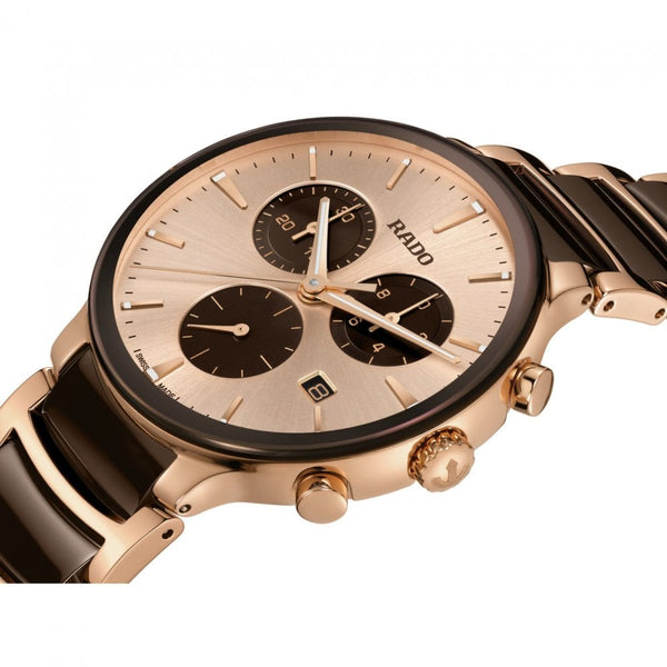 RADO Men's CENTRIX 41mm Quartz Brown & Rose Watch