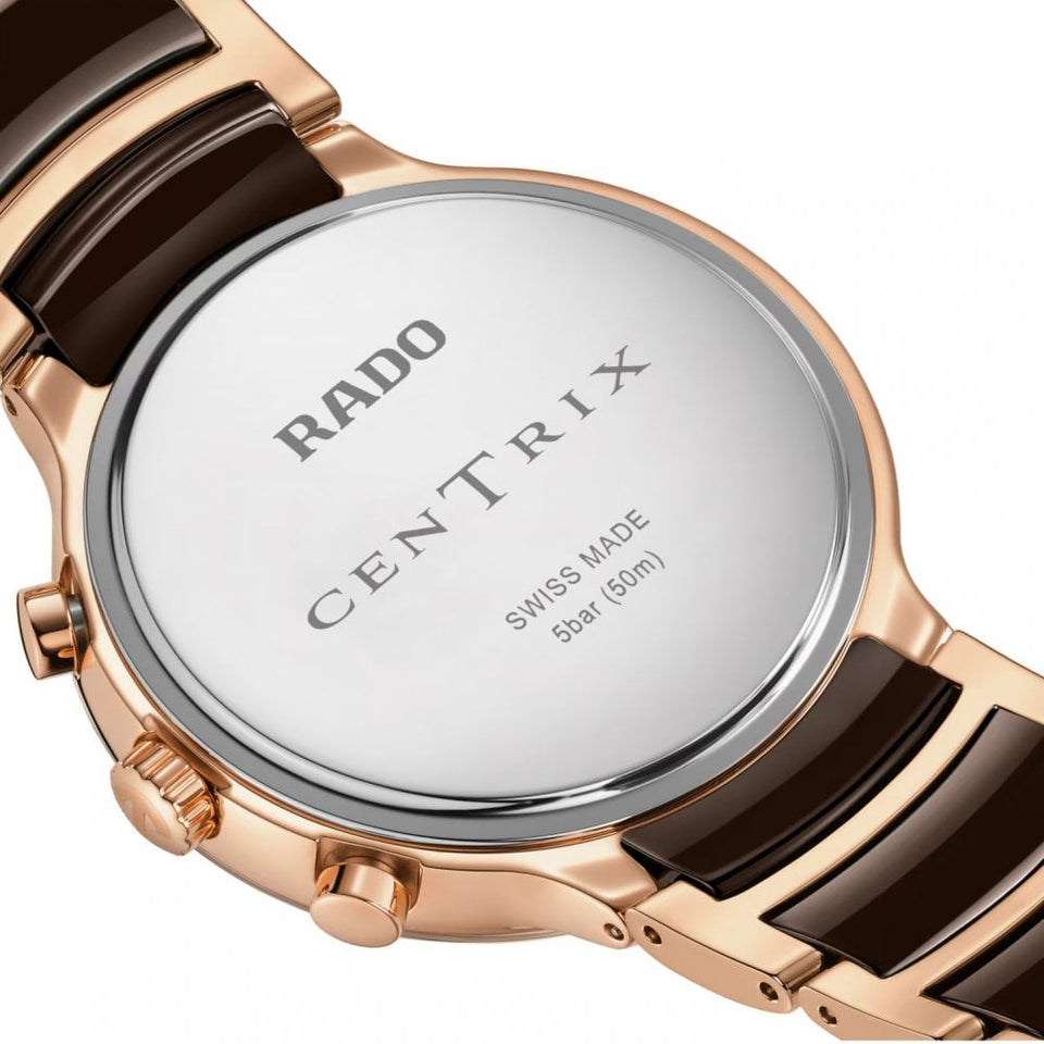 RADO Men's CENTRIX 41mm Quartz Brown & Rose Watch