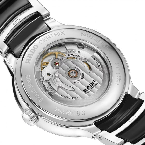 RADO Men's CENTRIX Automatic 39.5mm Black & Silver Watch
