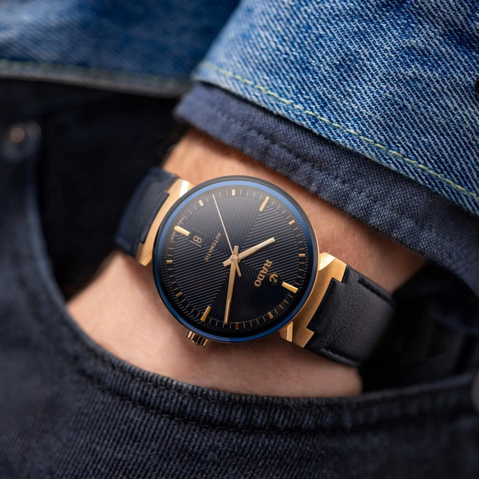 RADO Men's FLORENCE 39mm Navy & Rose Watch