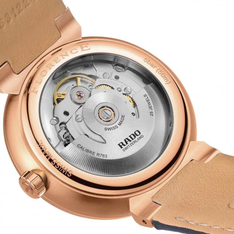 RADO Men's FLORENCE 39mm Navy & Rose Watch