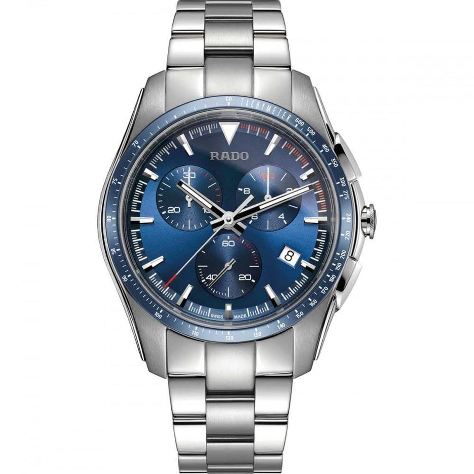 RADO Men's HYPERCHROME 45mm Quartz Blue Dial Chronograph Watch
