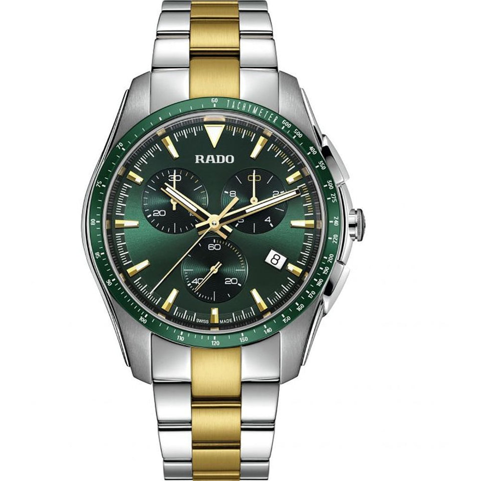 RADO Men's HYPERCHROME Chronograph 45mm Green Dial Watch