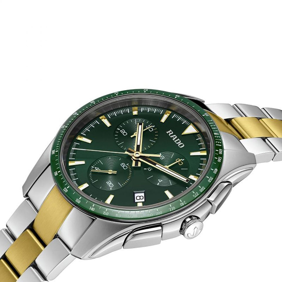 RADO Men's HYPERCHROME Chronograph 45mm Green Dial Watch