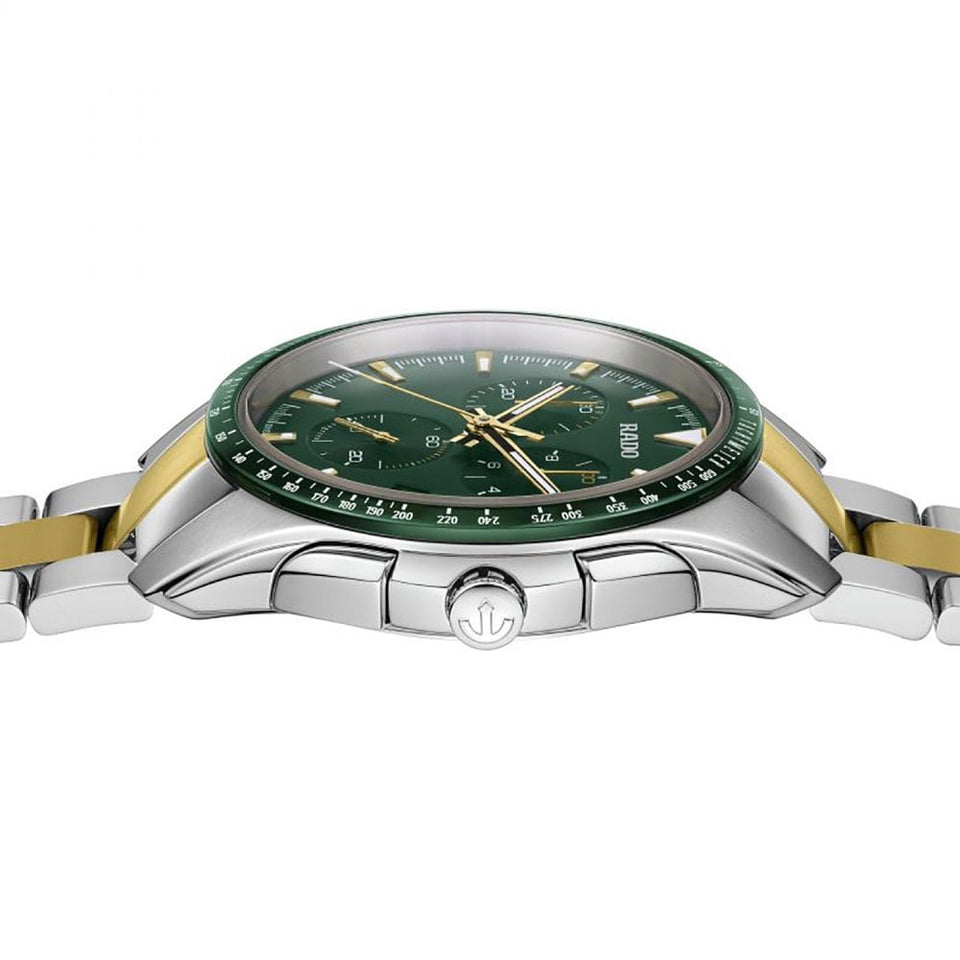 RADO Men's HYPERCHROME Chronograph 45mm Green Dial Watch