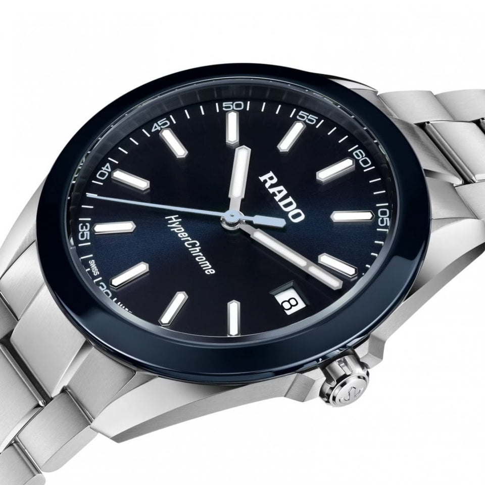 RADO Men's HYPERCHROME Dark Blue Quartz Watch