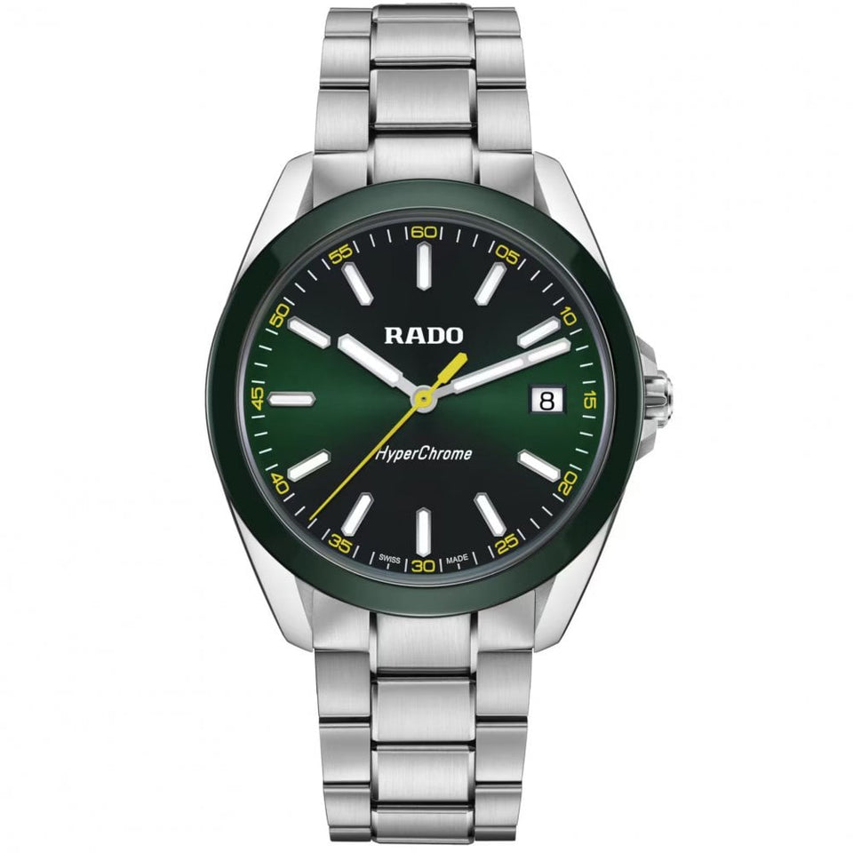 RADO Men's HYPERCHROME Green Dial Quartz Watch