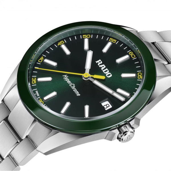 RADO Men's HYPERCHROME Green Dial Quartz Watch