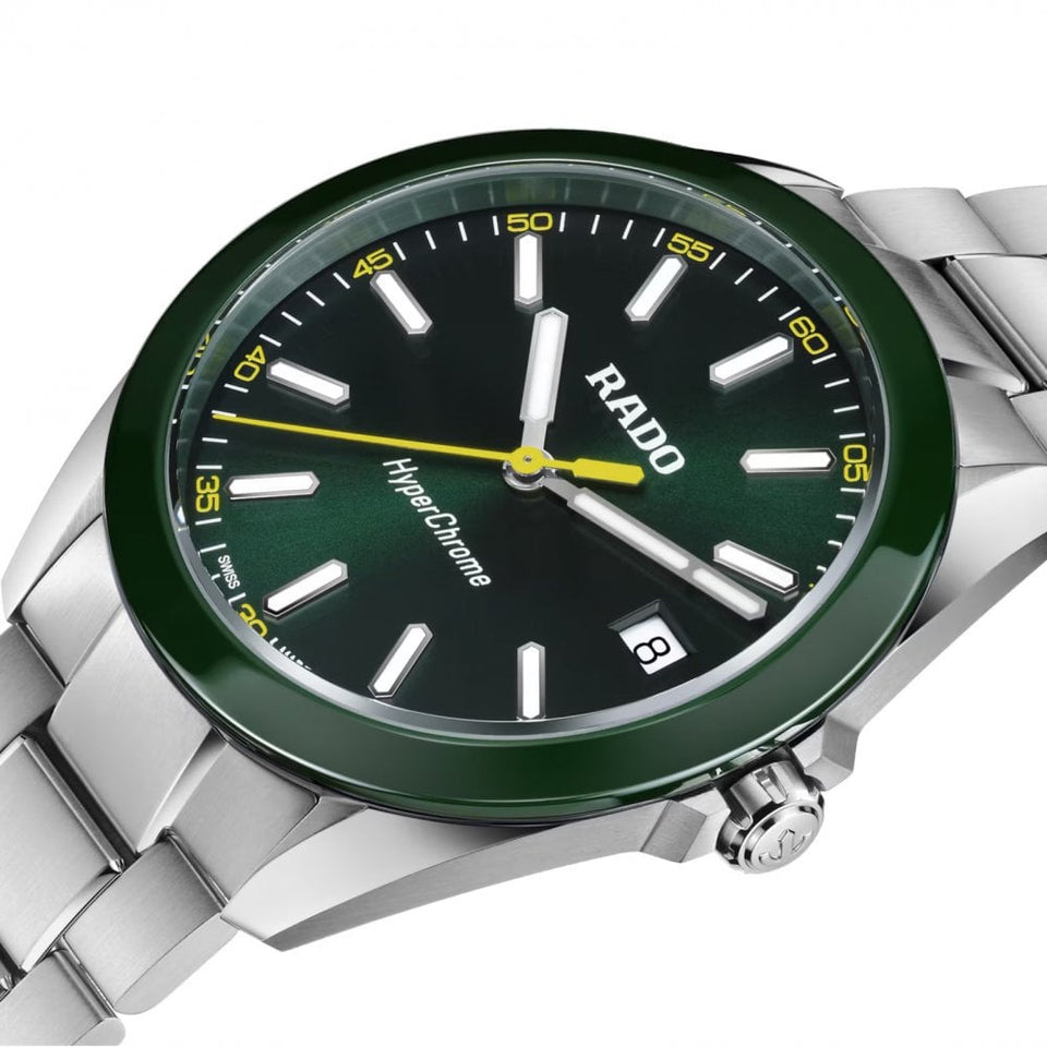 RADO Men's HYPERCHROME Green Dial Quartz Watch