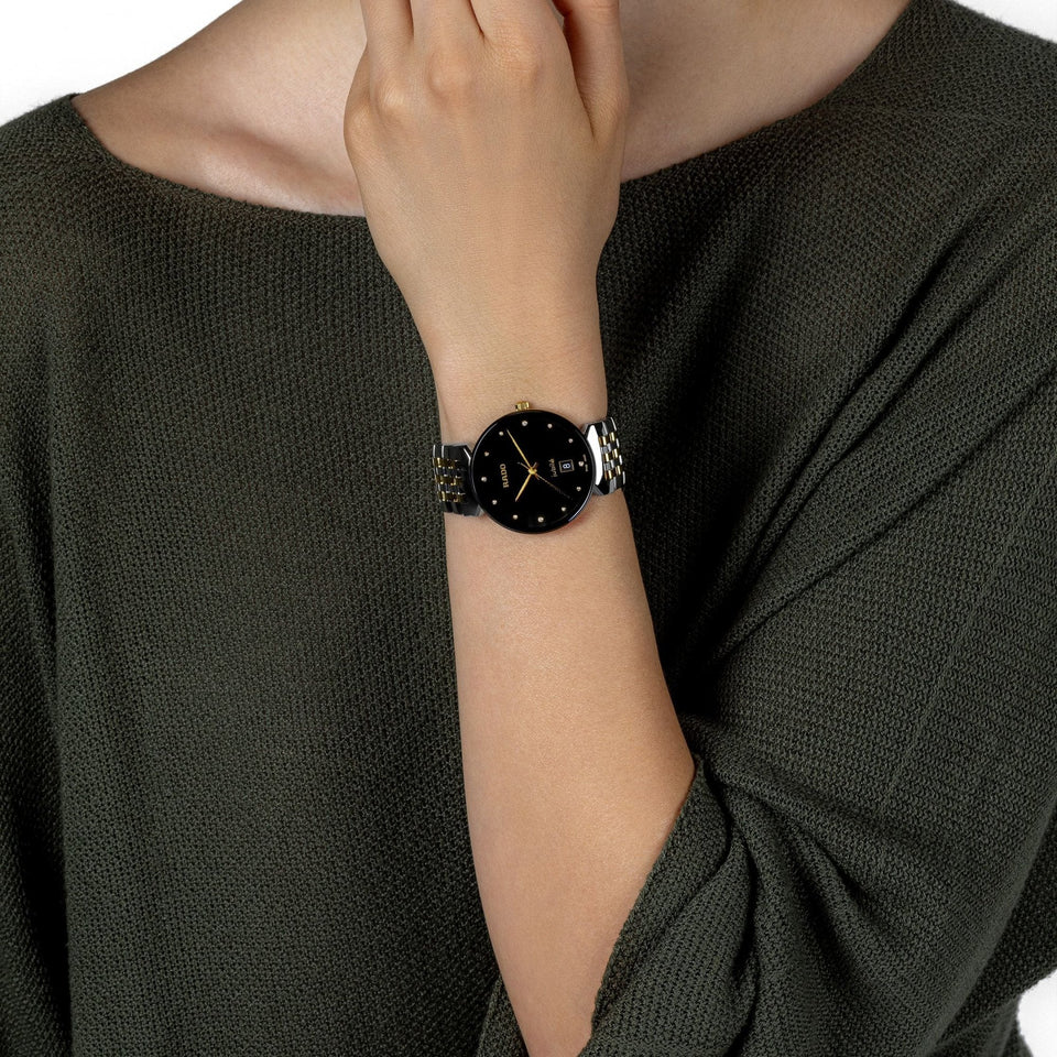 RADO Unisex FLORENCE Diamonds 38mm Two Tone Watch
