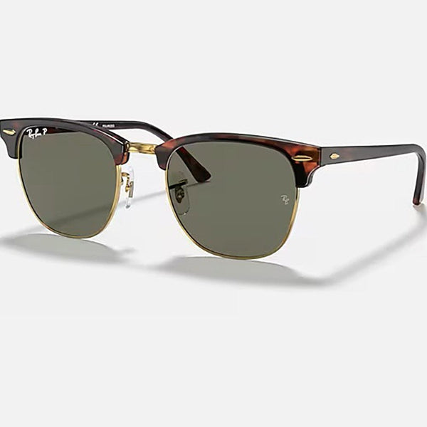 Ray-Ban CLUBMASTER CLASSIC Polished Tortoise On Gold With G-15 Green Lenses