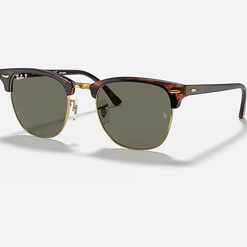 Ray-Ban CLUBMASTER CLASSIC Polished Tortoise On Gold With G-15 Green Lenses