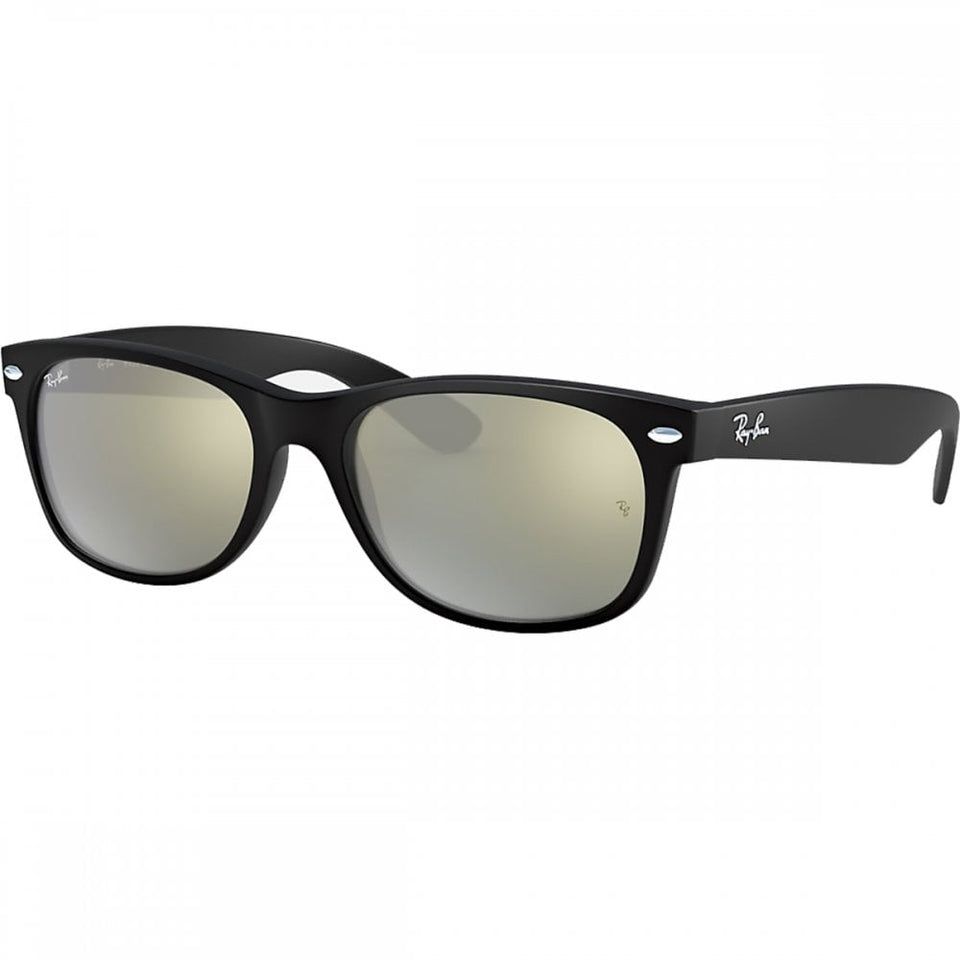 Ray-Ban NEW WAYFARER FLASH Matte Black with Silver Mirror Lenses