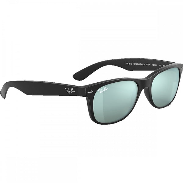 Ray-Ban NEW WAYFARER FLASH Matte Black with Silver Mirror Lenses
