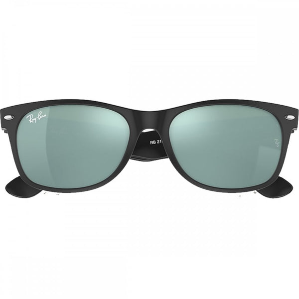 Ray-Ban NEW WAYFARER FLASH Matte Black with Silver Mirror Lenses