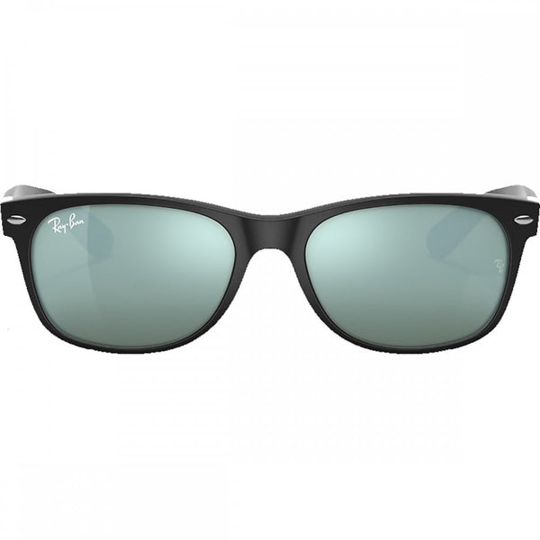 Ray-Ban NEW WAYFARER FLASH Matte Black with Silver Mirror Lenses