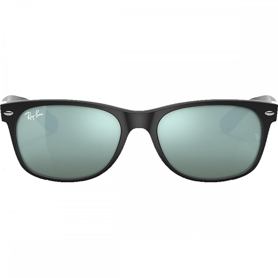 Ray-Ban NEW WAYFARER FLASH Matte Black with Silver Mirror Lenses