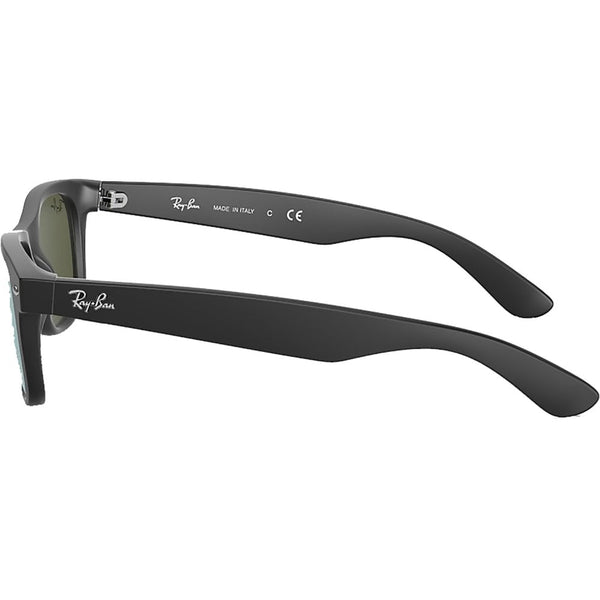 Ray-Ban NEW WAYFARER FLASH Matte Black with Silver Mirror Lenses