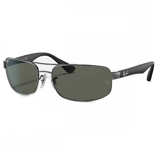 Ray-Ban RB3445 Polished Gunmetal Steel With Classic G-15 Green Lenses